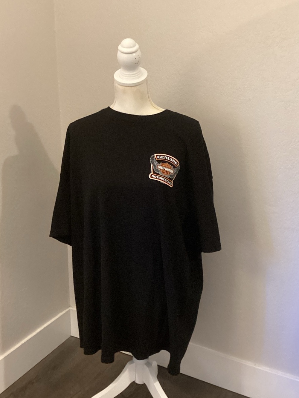 Harley-Davidson Black Short-Sleeve Tee with Chest Emblem